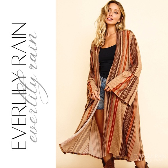 Pretty Ruffle Sleeve Duster Cardigan - Picture 3 of 12